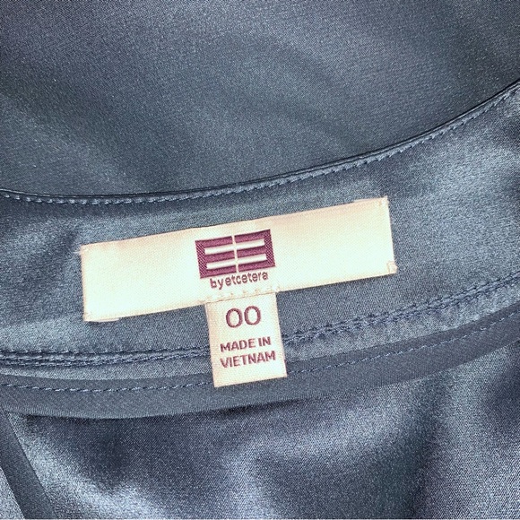 Etcetera Slate Blue Silk Cashmere Blend Long Sleeve Flowy Sweater Top Size 00 - Picture 12 of 14